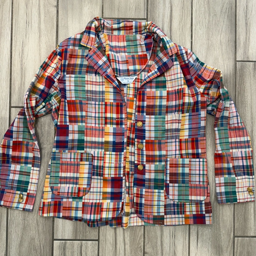 Multicolor Plaid Blazer Jacket - Women's